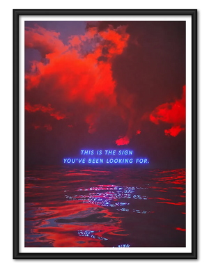 This Is The Sign Neon Quote Wall Art
