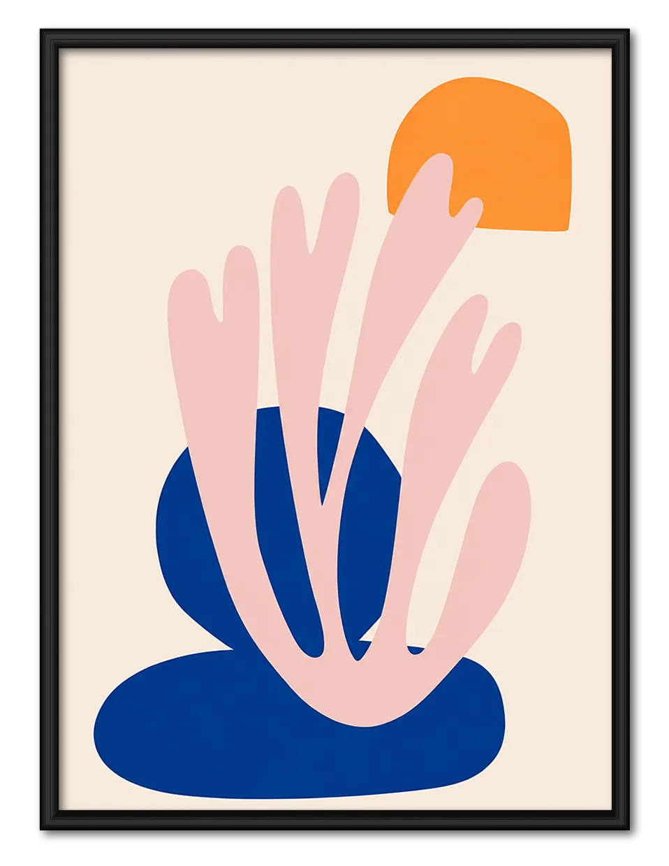 Abstract Botanical Shapes Minimal Wall Art 1