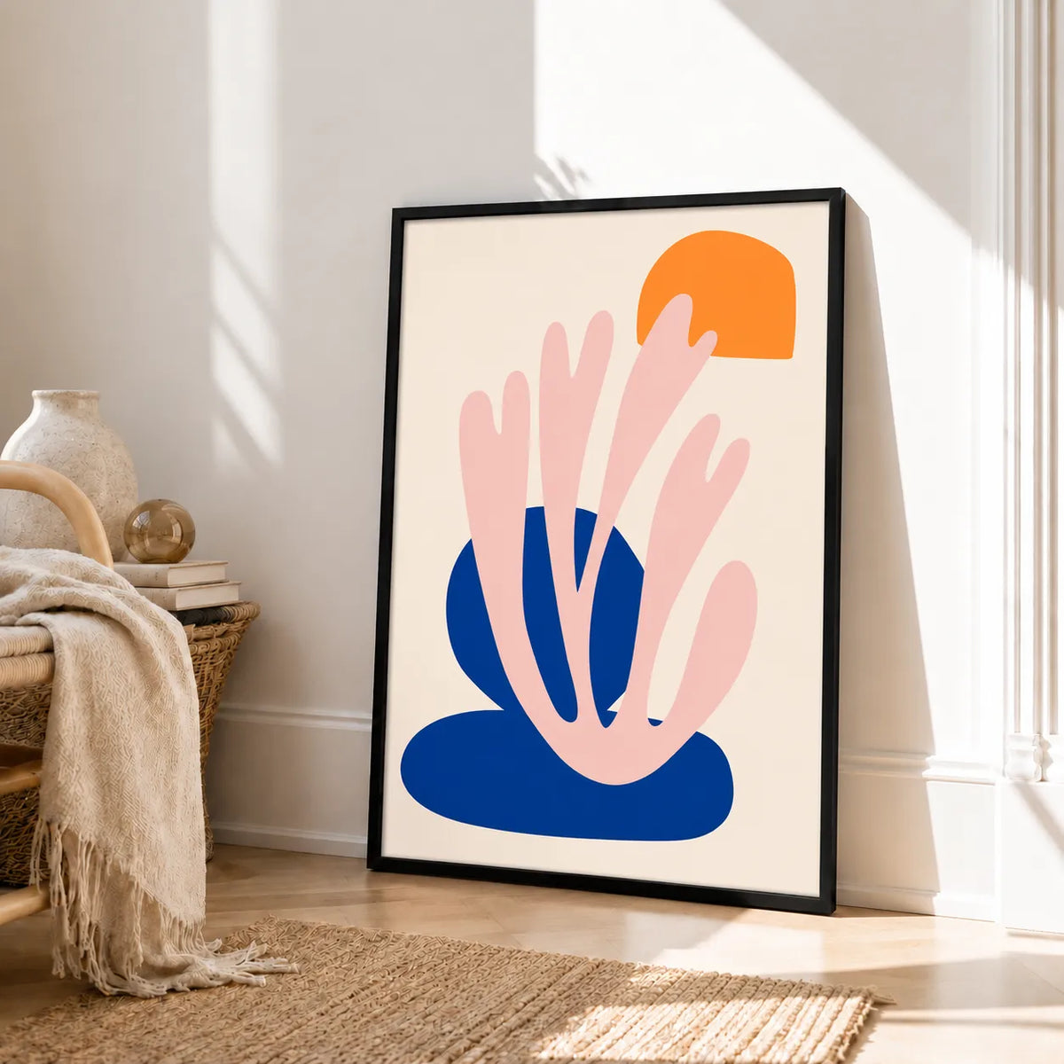 Abstract Botanical Shapes Minimal Wall Art 4