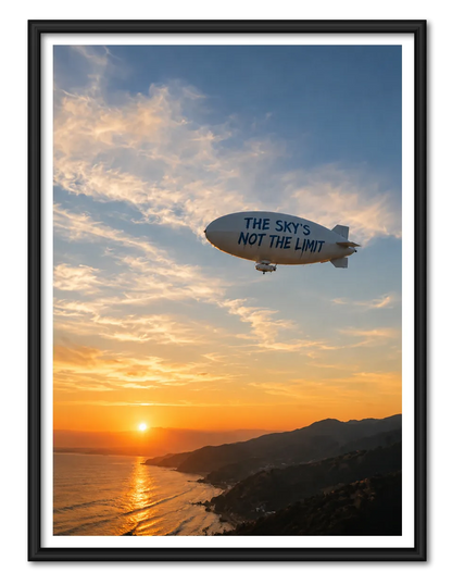 The Sky’s Not The Limit Blimp Wall Art 1