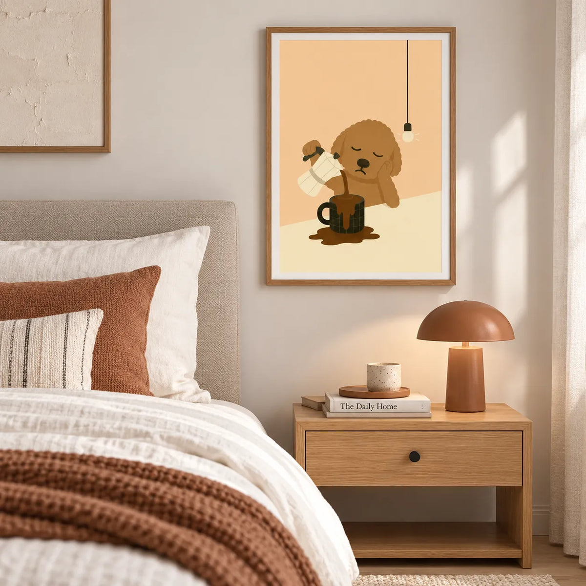 Sleepy Dog Coffee Pour Wall Art 6