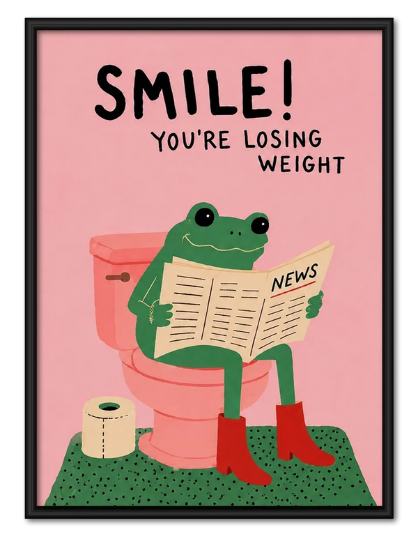 Smile You’re Losing Weight Frog Wall Art