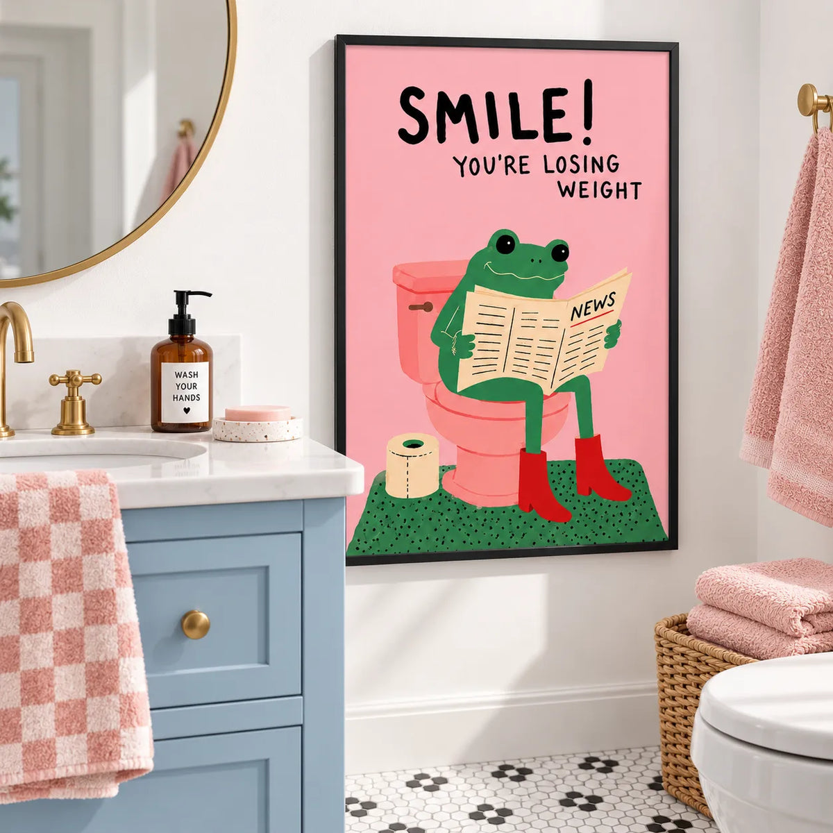 Smile You’re Losing Weight Frog Wall Art 2