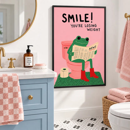 Smile You’re Losing Weight Frog Wall Art 2