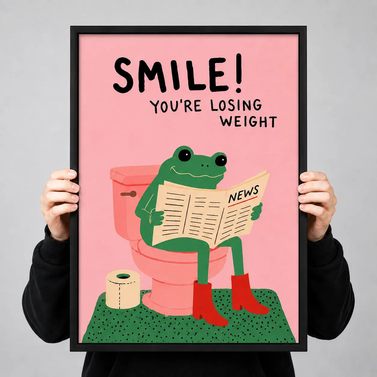 Smile You’re Losing Weight Frog Wall Art 3