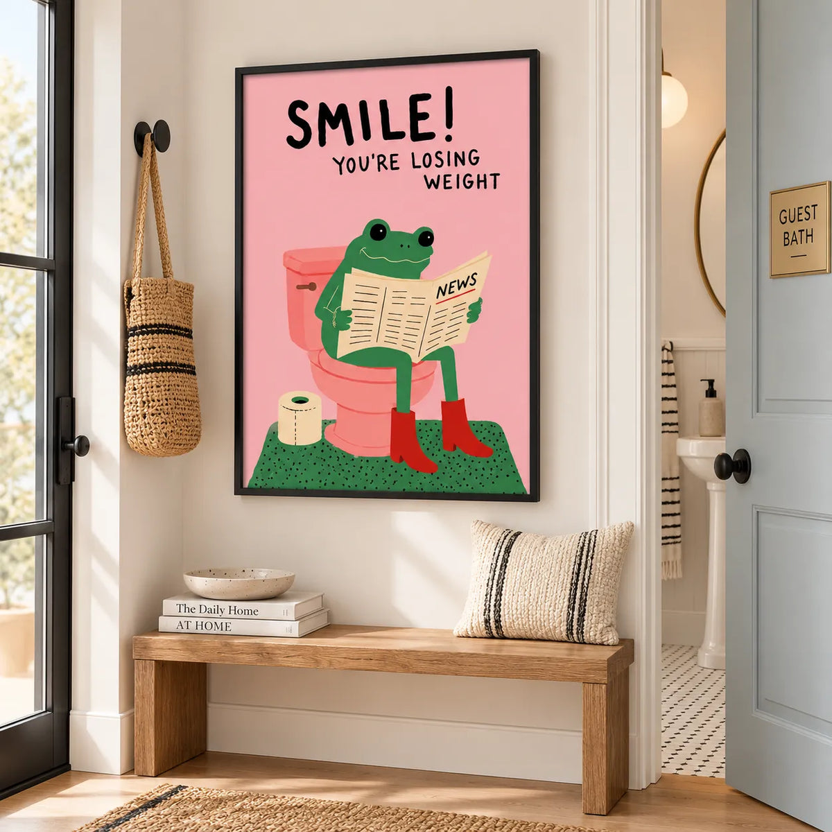 Smile You’re Losing Weight Frog Wall Art 5