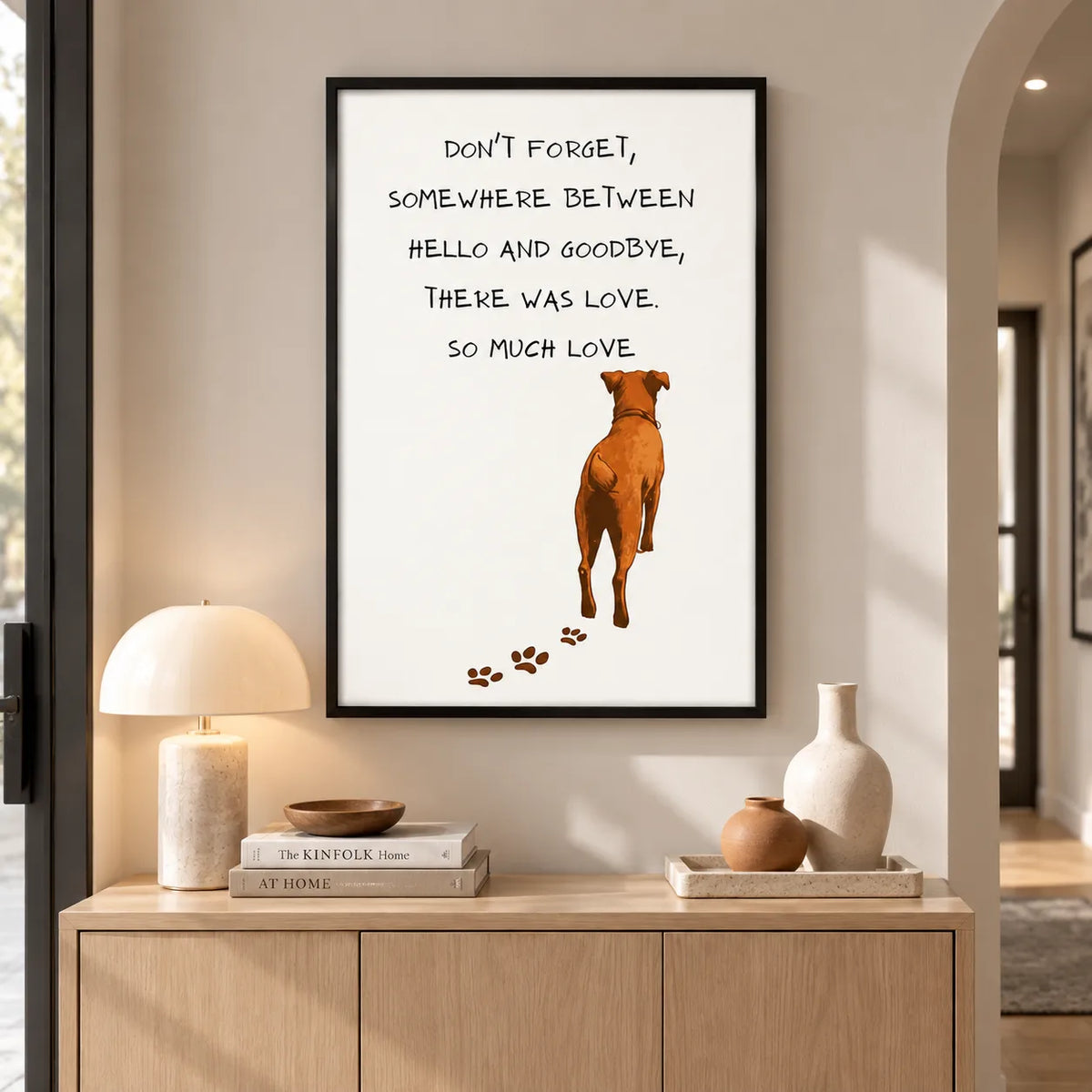 Somewhere Between Hello and Goodbye Dog Wall Art 2