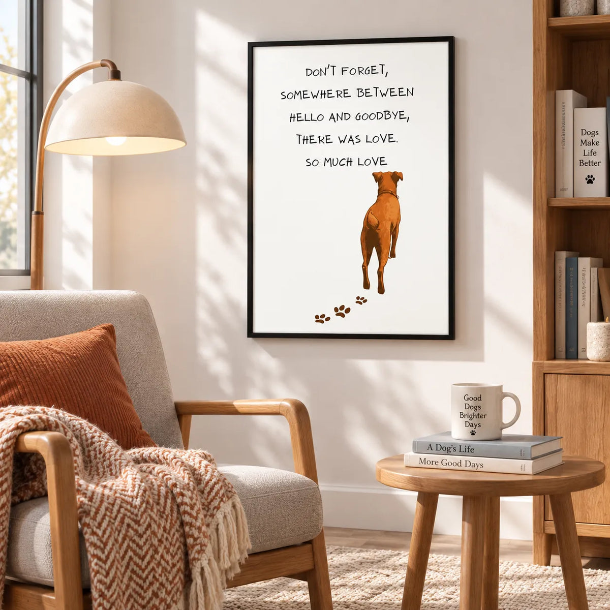 Somewhere Between Hello and Goodbye Dog Wall Art 4