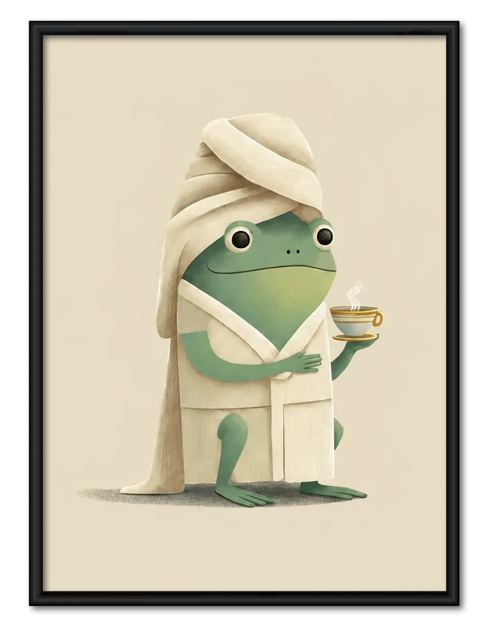 Spa Day Frog Coffee Wall Art 1