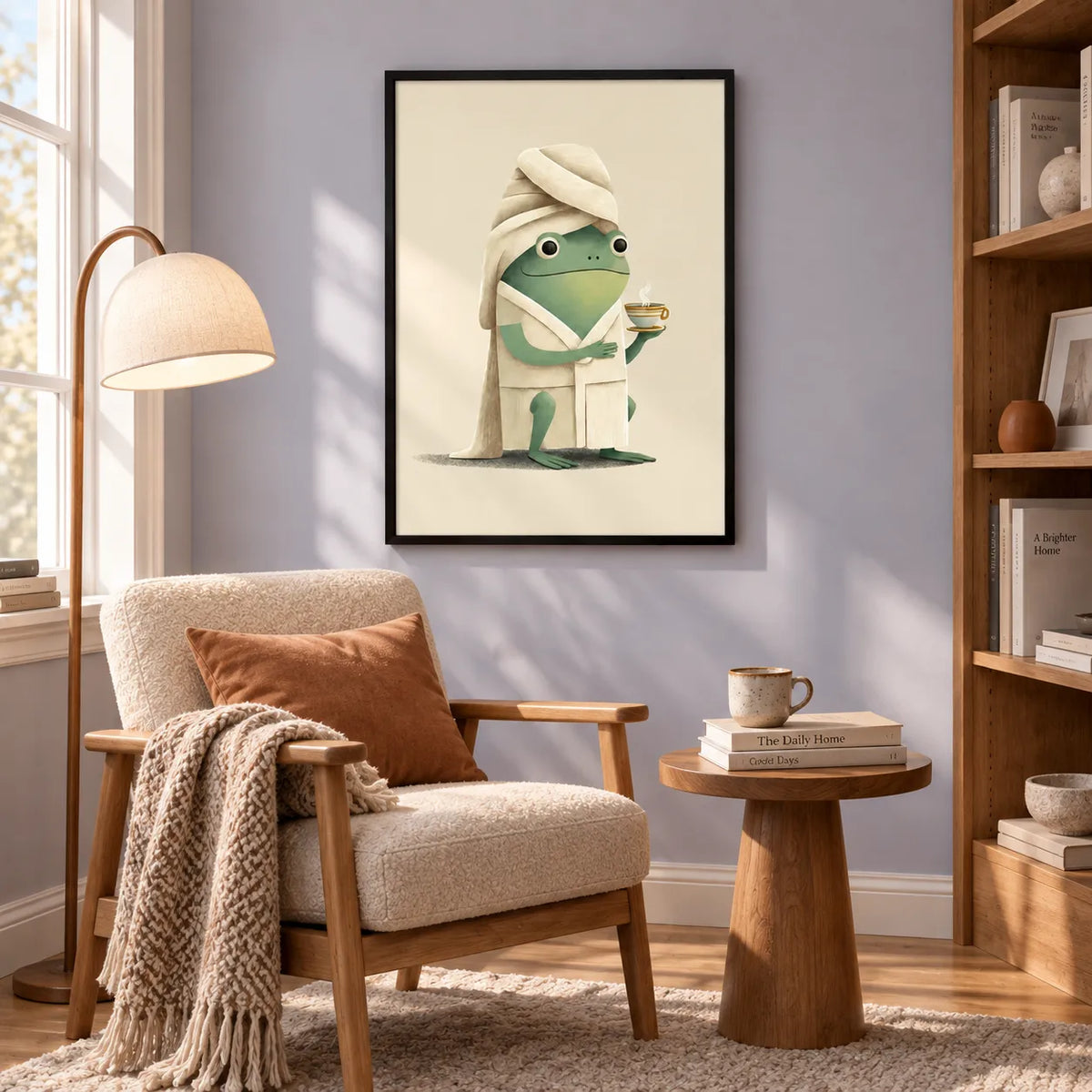 Spa Day Frog Coffee Wall Art 2