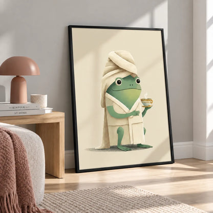 Spa Day Frog Coffee Wall Art 4