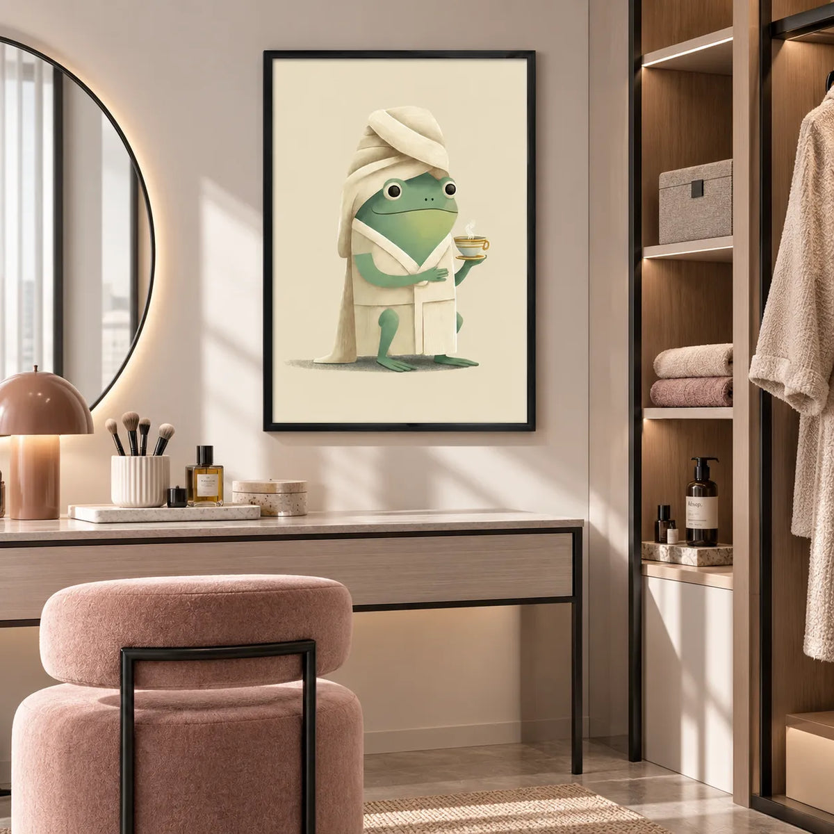 Spa Day Frog Coffee Wall Art 6