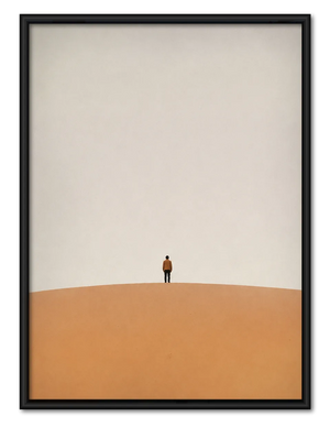 Solitary Figure Minimal Horizon Wall Art