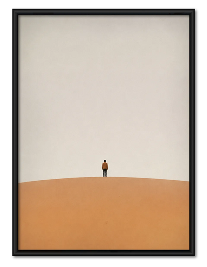 Solitary Figure Minimal Horizon Wall Art 1
