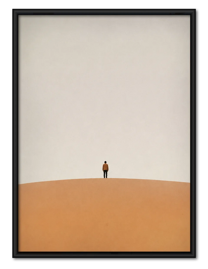 Solitary Figure Minimal Horizon Wall Art