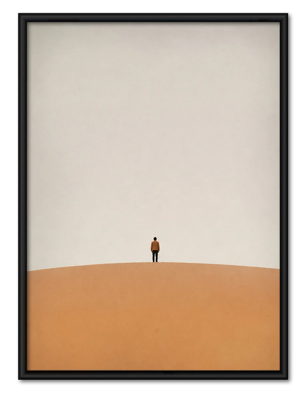 Solitary Figure Minimal Horizon Wall Art