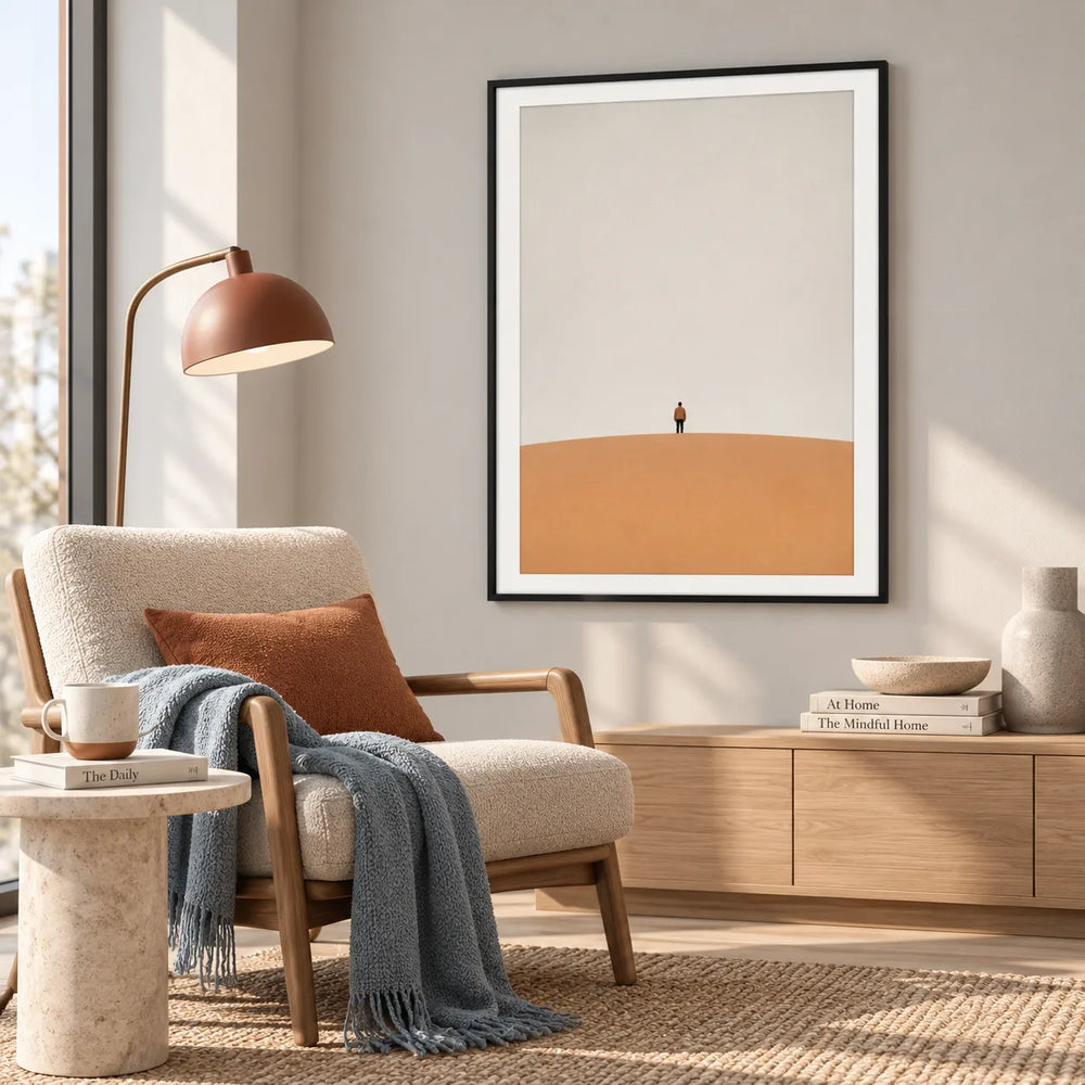 Solitary Figure Minimal Horizon Wall Art 2