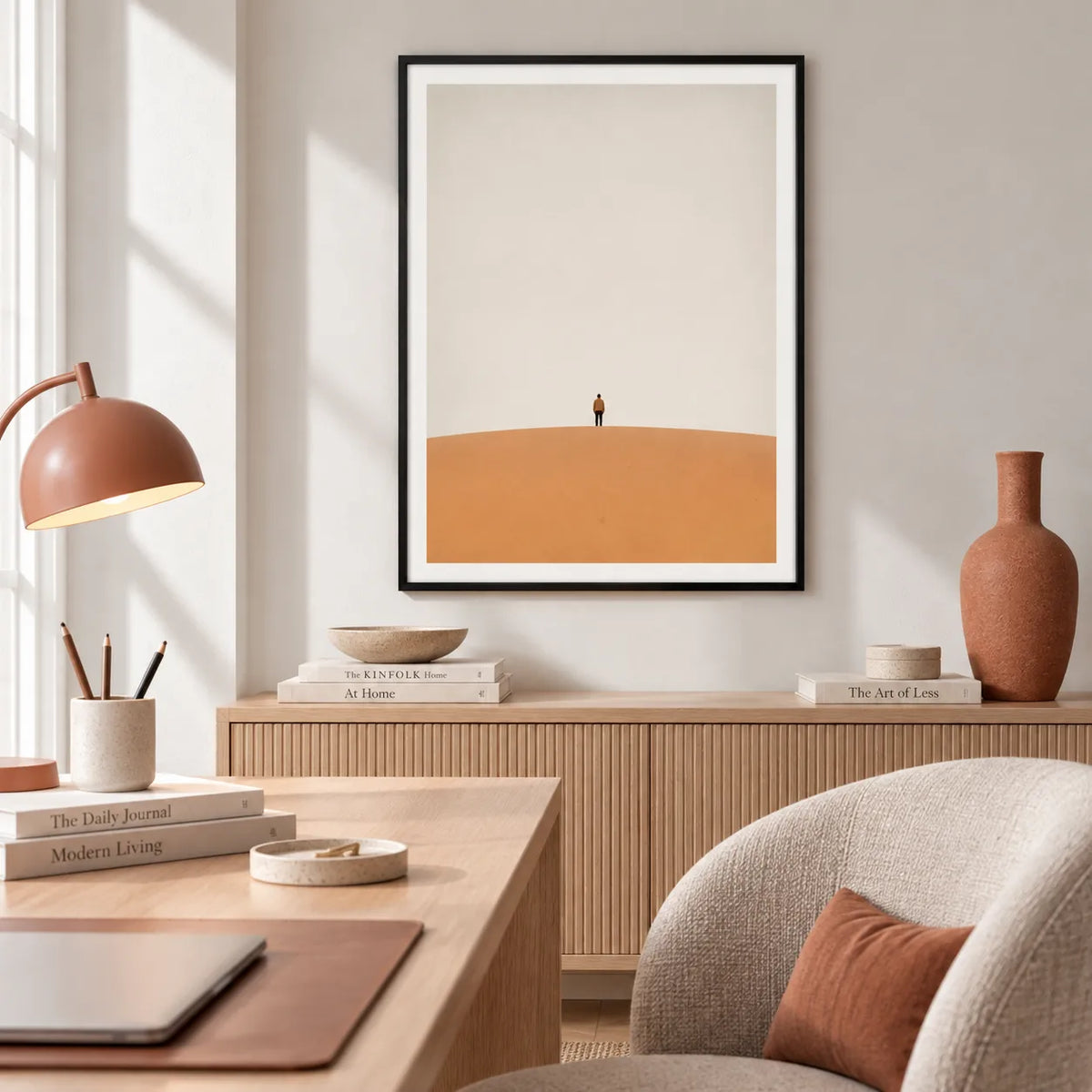 Solitary Figure Minimal Horizon Wall Art 5