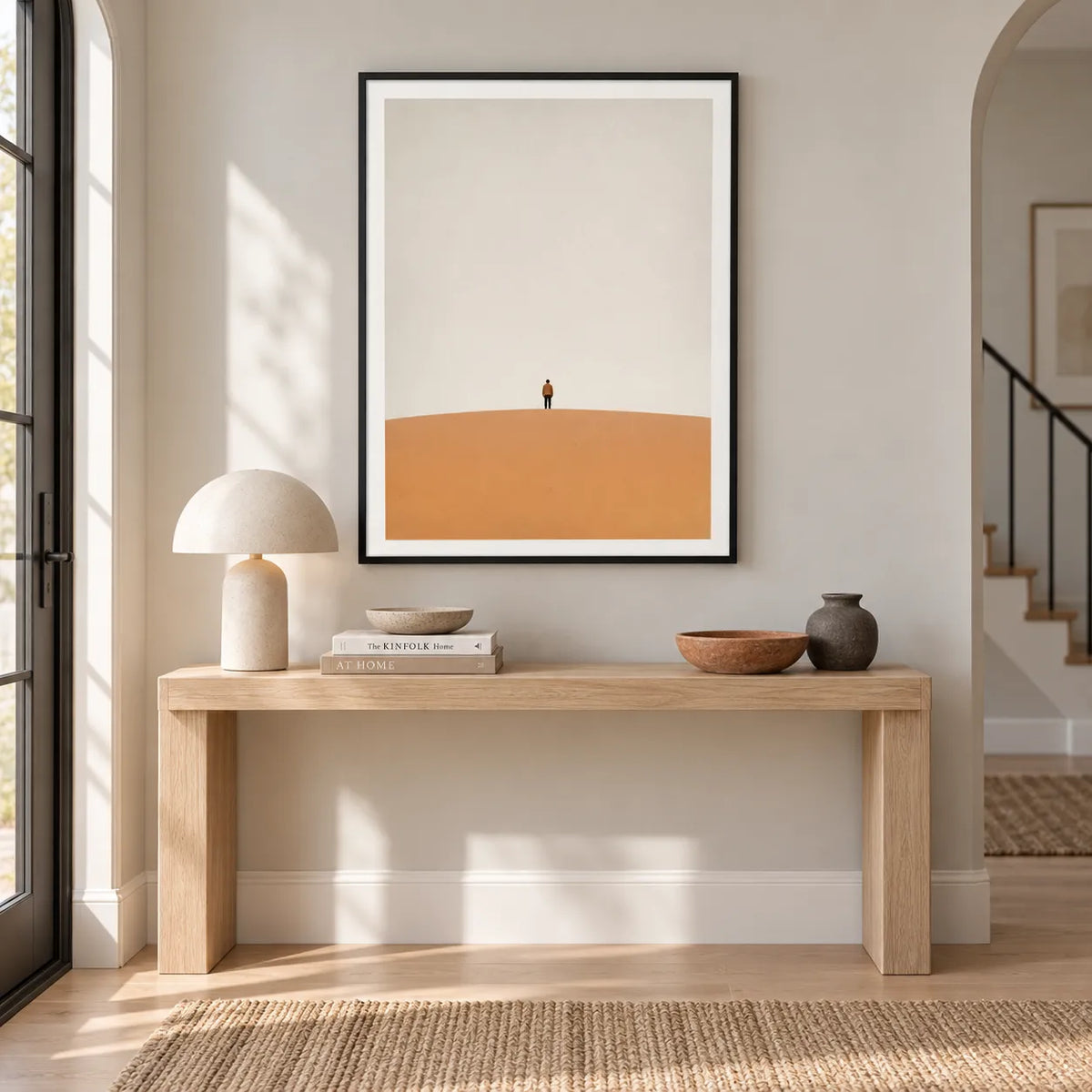 Solitary Figure Minimal Horizon Wall Art 6
