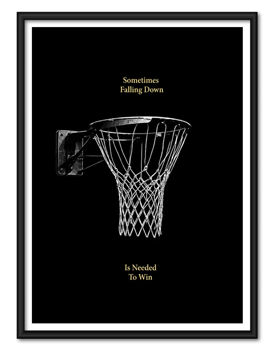 Sometimes Falling Down Is Needed To Win Basketball Wall Art 1