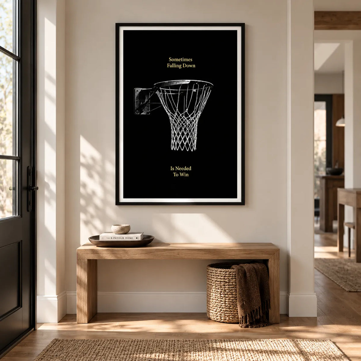 Sometimes Falling Down Is Needed To Win Basketball Wall Art 2