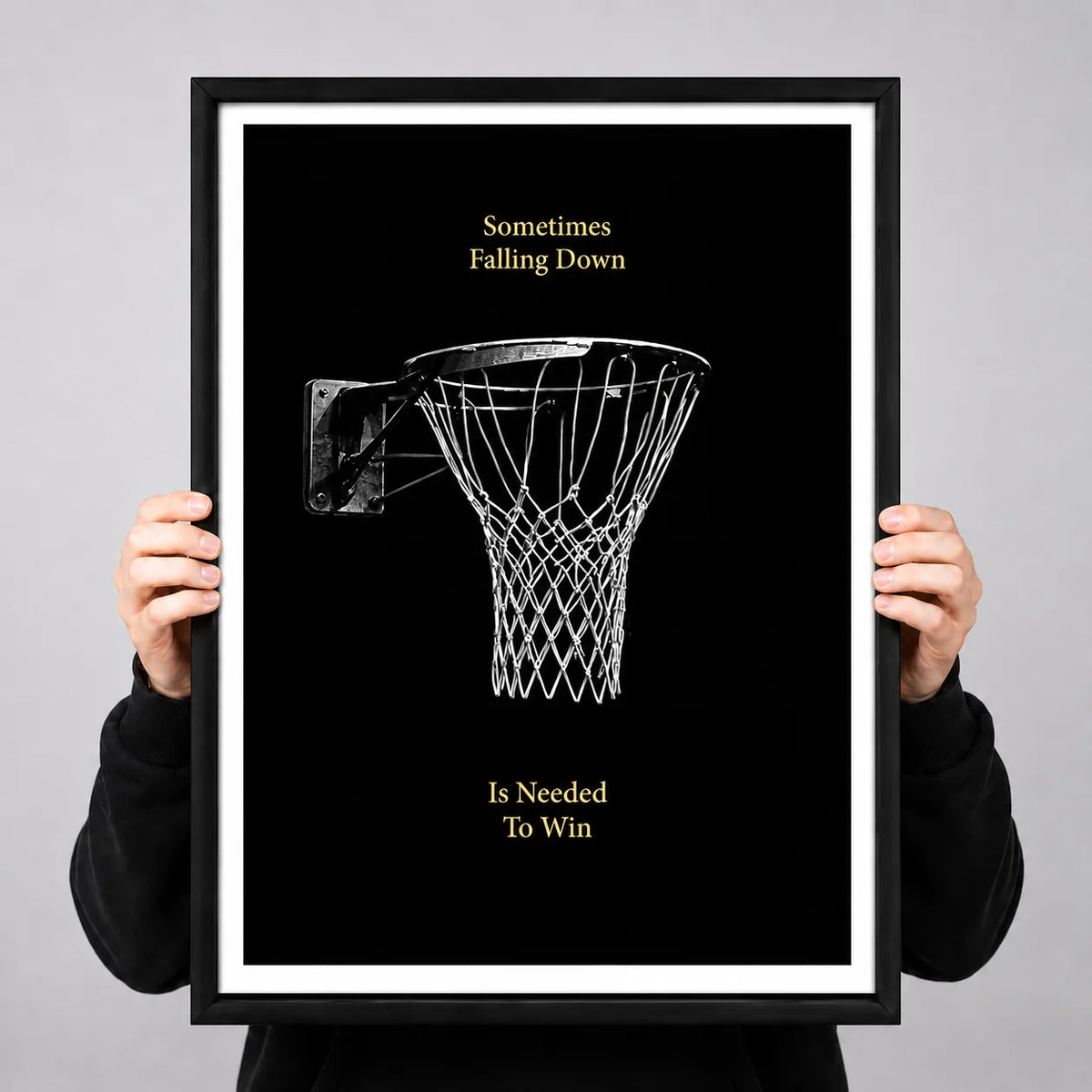 Sometimes Falling Down Is Needed To Win Basketball Wall Art 3