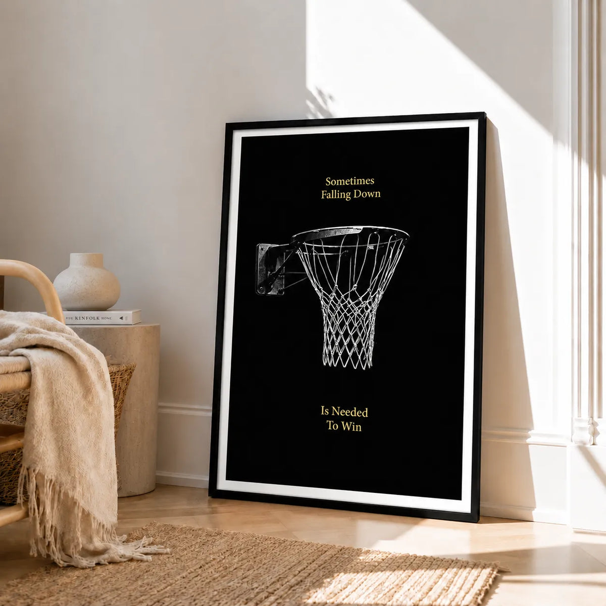 Sometimes Falling Down Is Needed To Win Basketball Wall Art 4