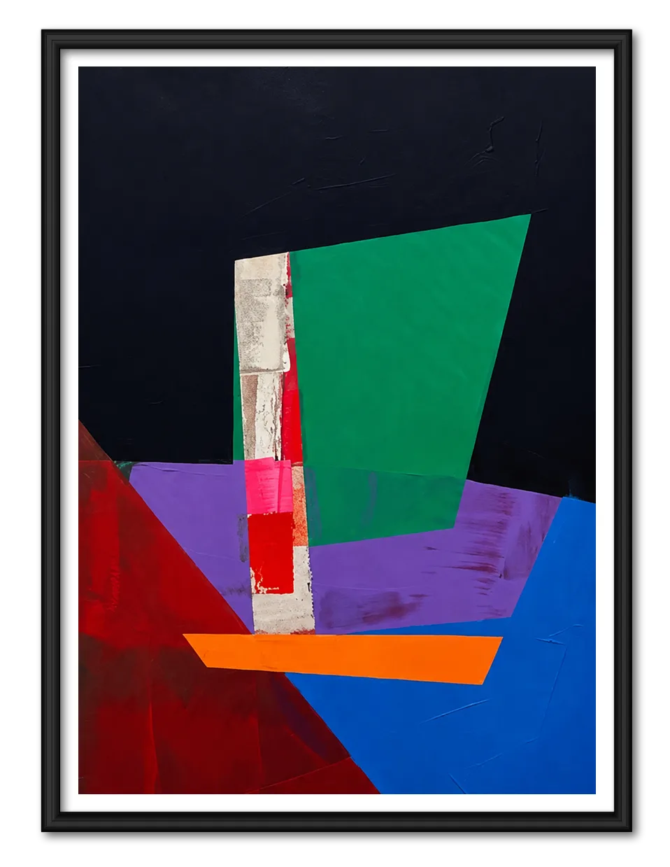 Abstract Geometric Sailboat Wall Art 1
