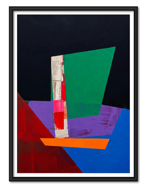 Abstract Geometric Sailboat Wall Art