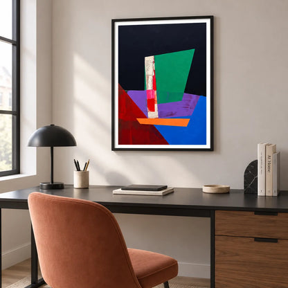 Abstract Geometric Sailboat Wall Art 5
