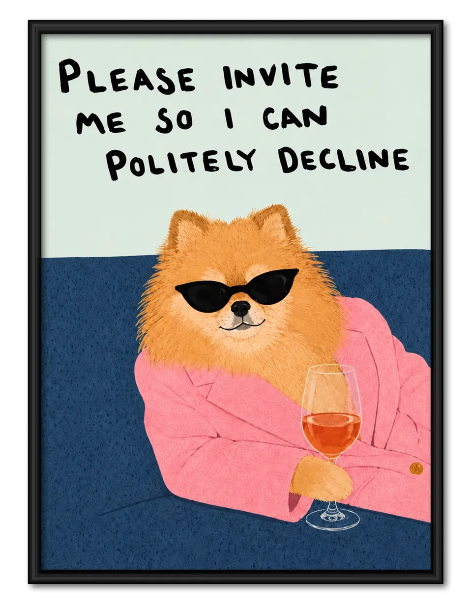 Please Invite Me So I Can Politely Decline Cat Wall Art 1