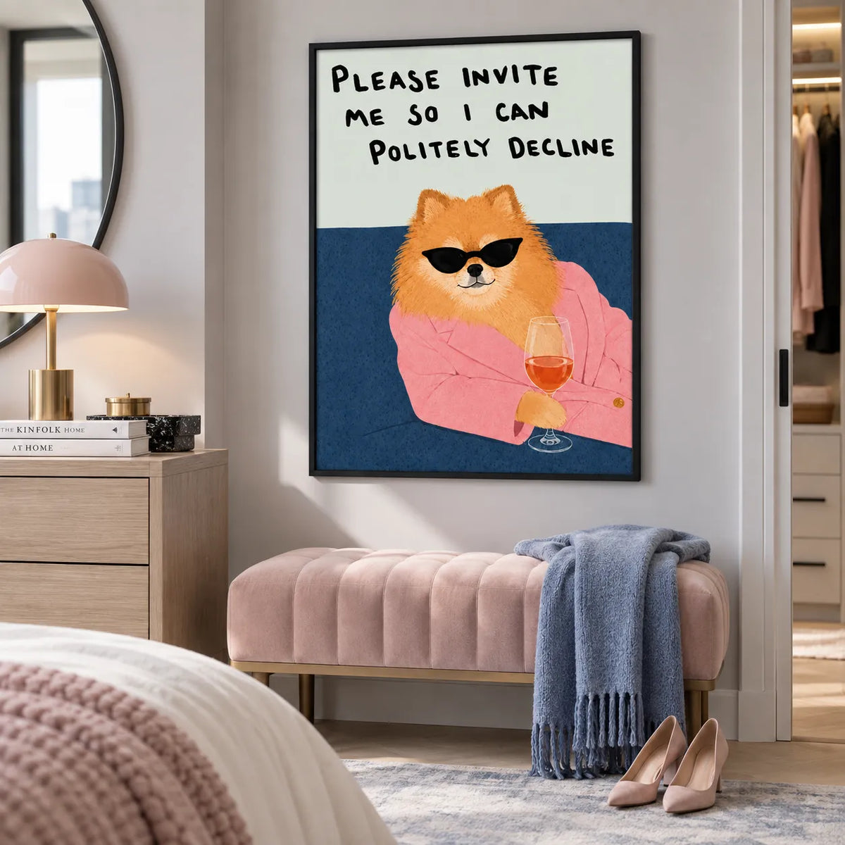 Please Invite Me So I Can Politely Decline Cat Wall Art 2