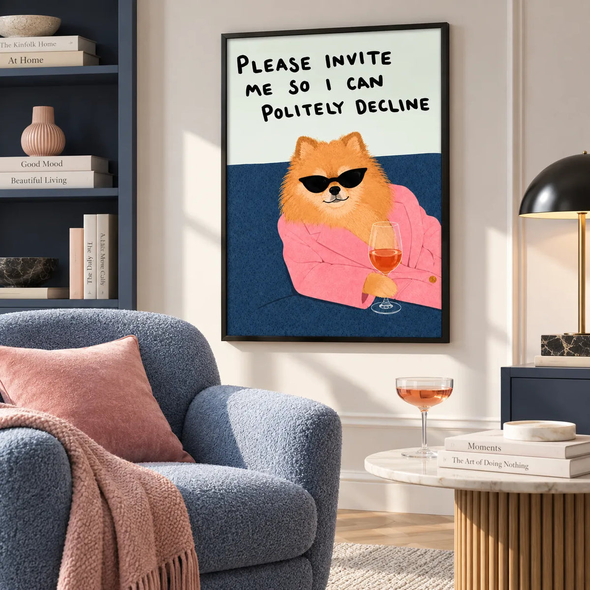 Please Invite Me So I Can Politely Decline Cat Wall Art 5