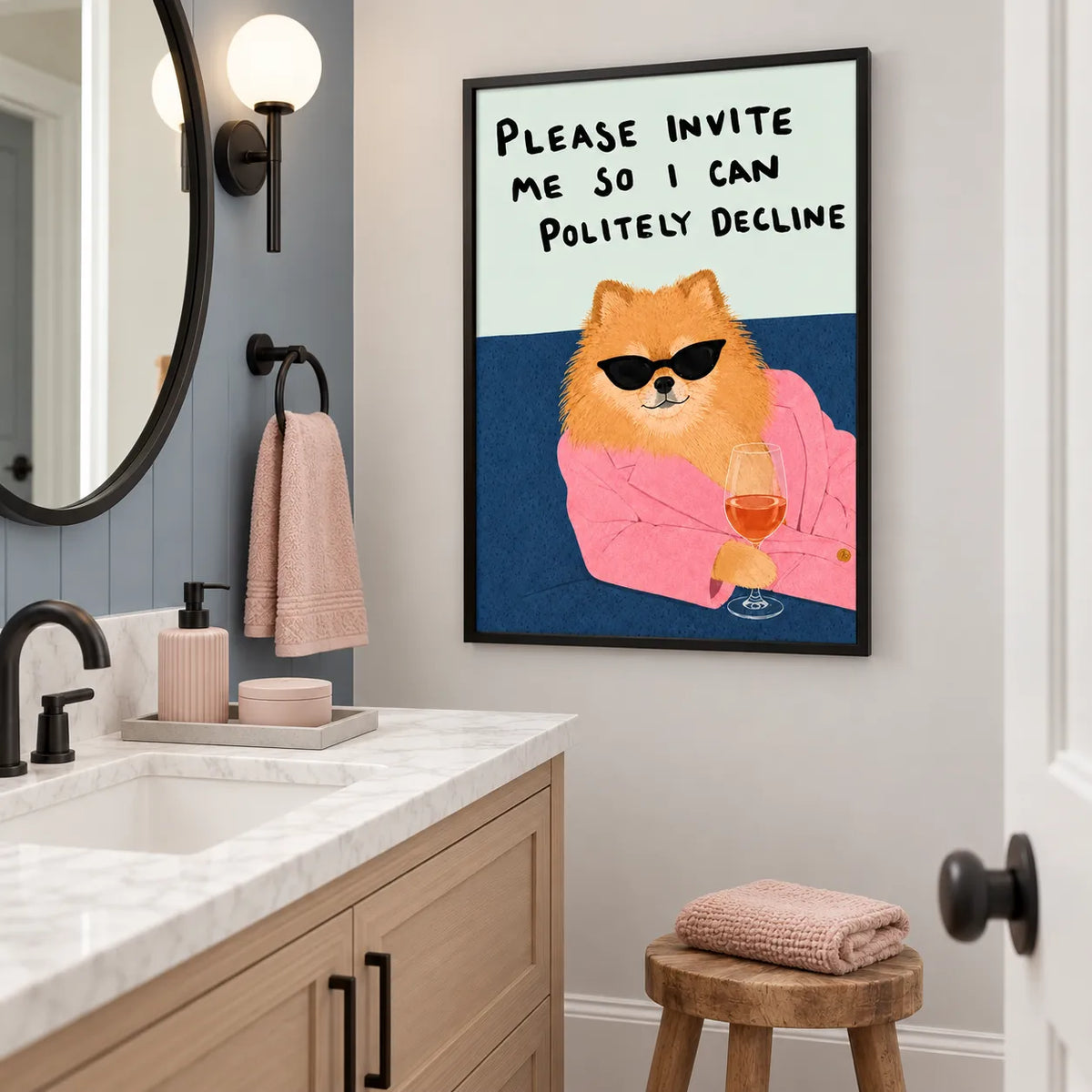Please Invite Me So I Can Politely Decline Cat Wall Art 6