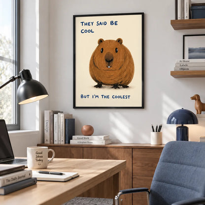 They Said Be Cool But I’m The Coolest Capybara Wall Art 6