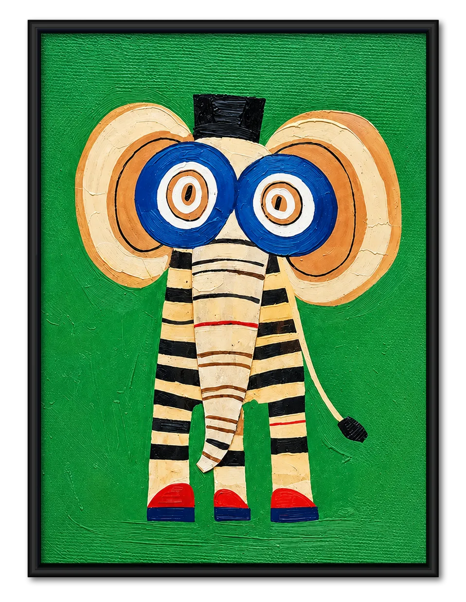 Colorful Elephant Abstract Wall Art 1