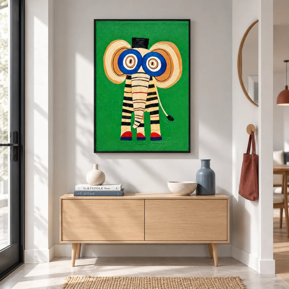 Colorful Elephant Abstract Wall Art 2