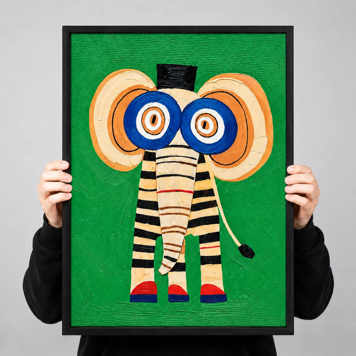 Colorful Elephant Abstract Wall Art 3