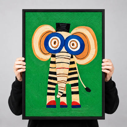 Colorful Elephant Abstract Wall Art 3