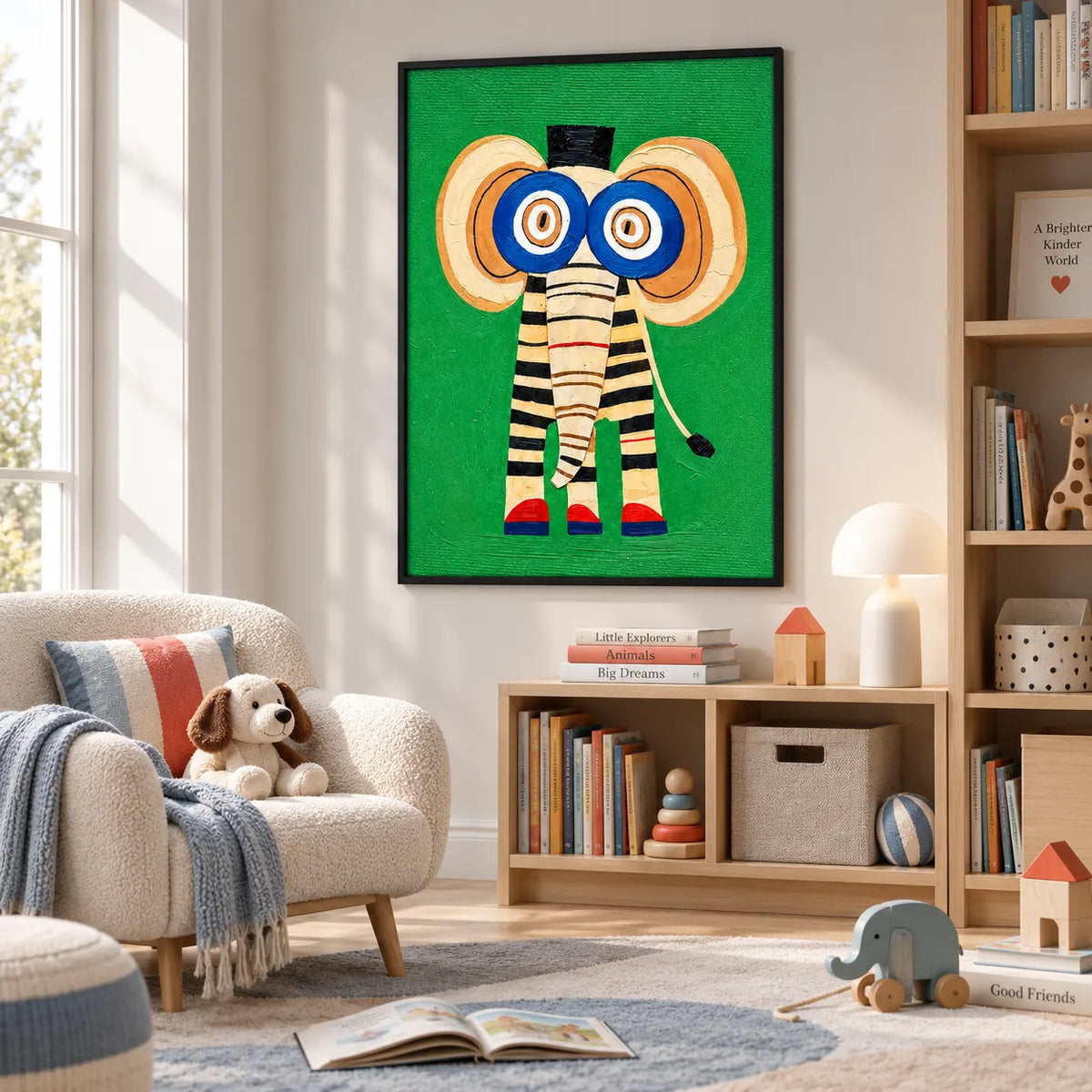 Colorful Elephant Abstract Wall Art 5
