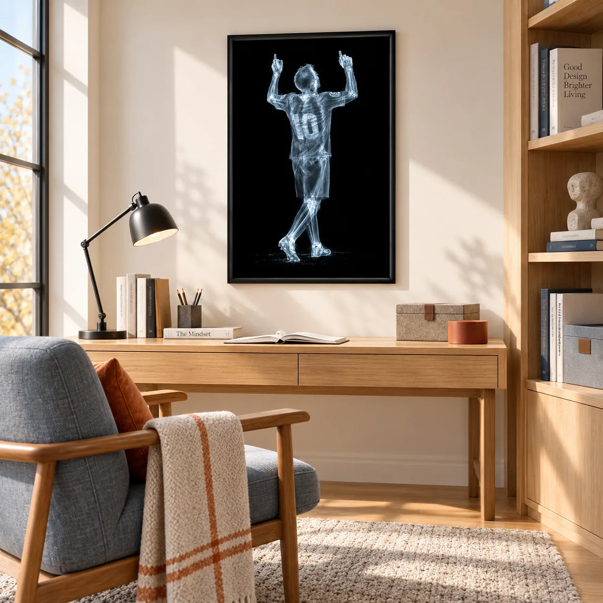 X-Ray Football Player Celebration Wall Art 2