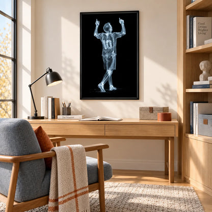 X-Ray Football Player Celebration Wall Art 2