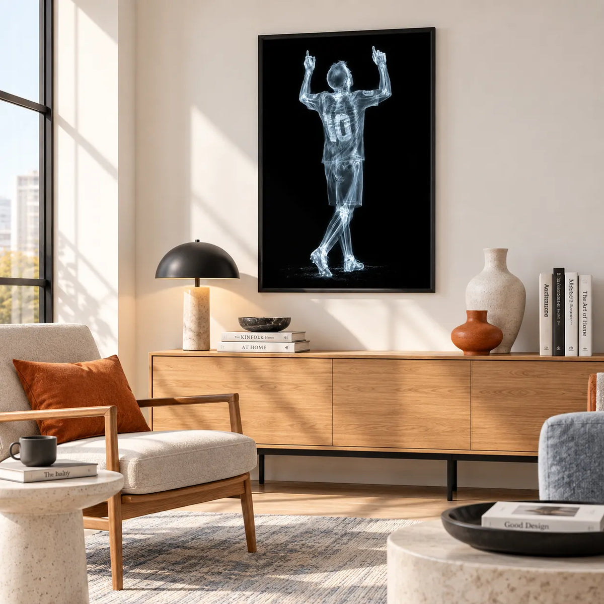 X-Ray Football Player Celebration Wall Art 3