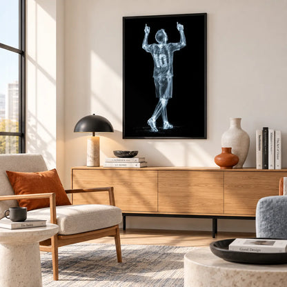 X-Ray Football Player Celebration Wall Art 3