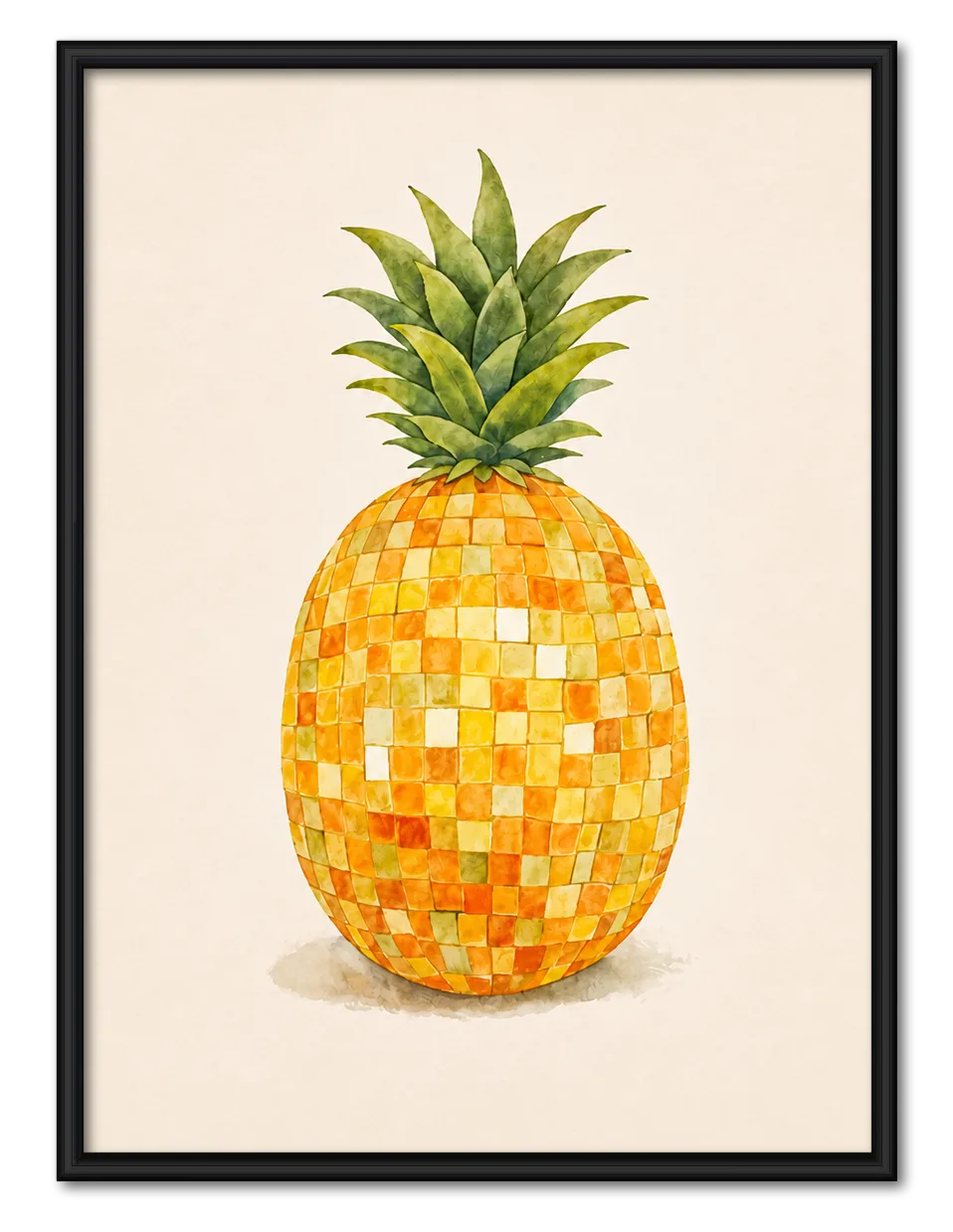 Disco Pineapple Botanical Wall Art 1