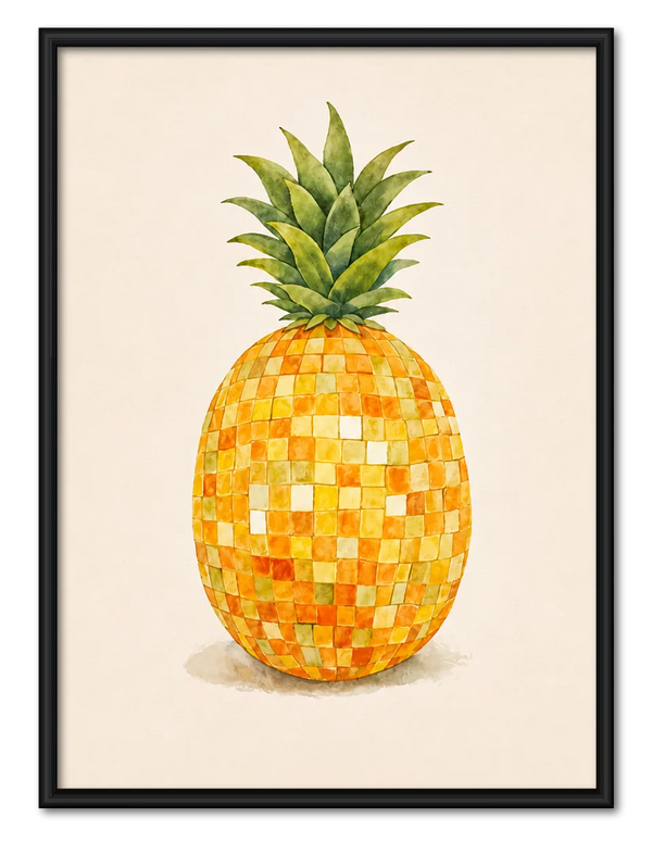 Disco Pineapple Botanical Wall Art
