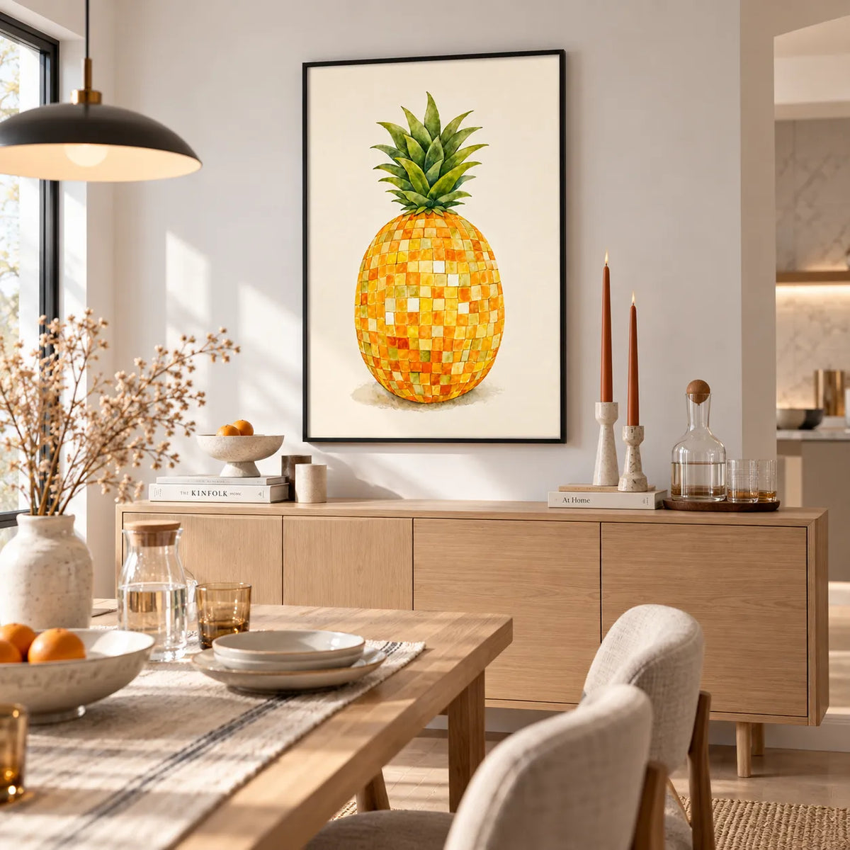 Disco Pineapple Botanical Wall Art 3