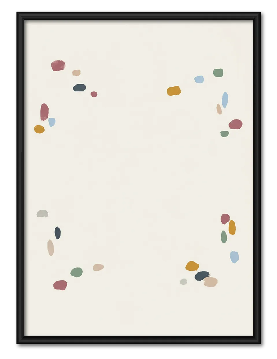 Minimal Color Dots Abstract Wall Art 1