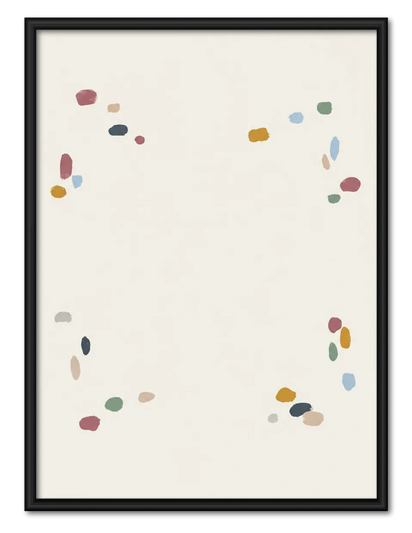 Minimal Color Dots Abstract Wall Art
