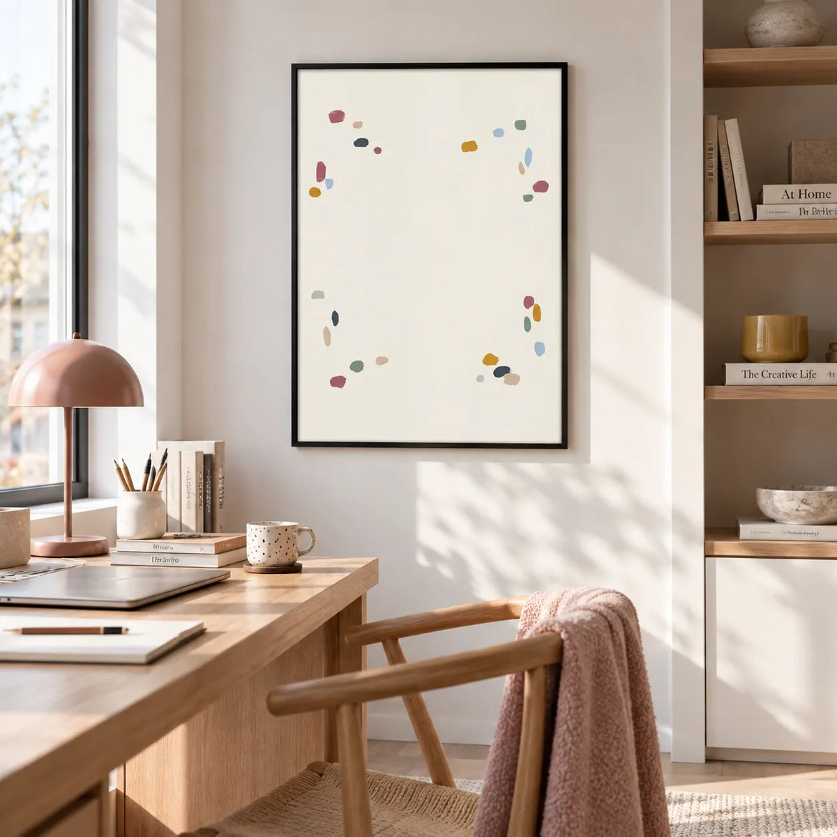 Minimal Color Dots Abstract Wall Art 4